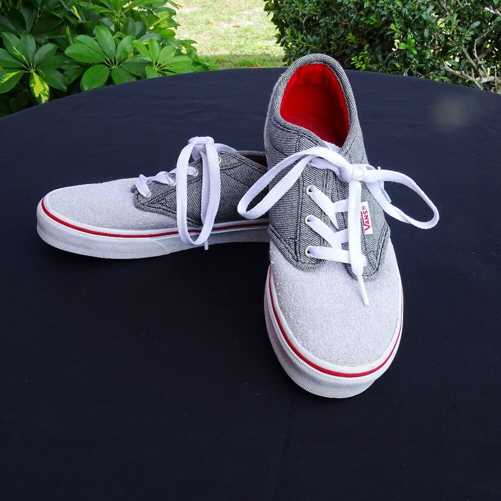 Youth Size 4 Black and Gray Vans